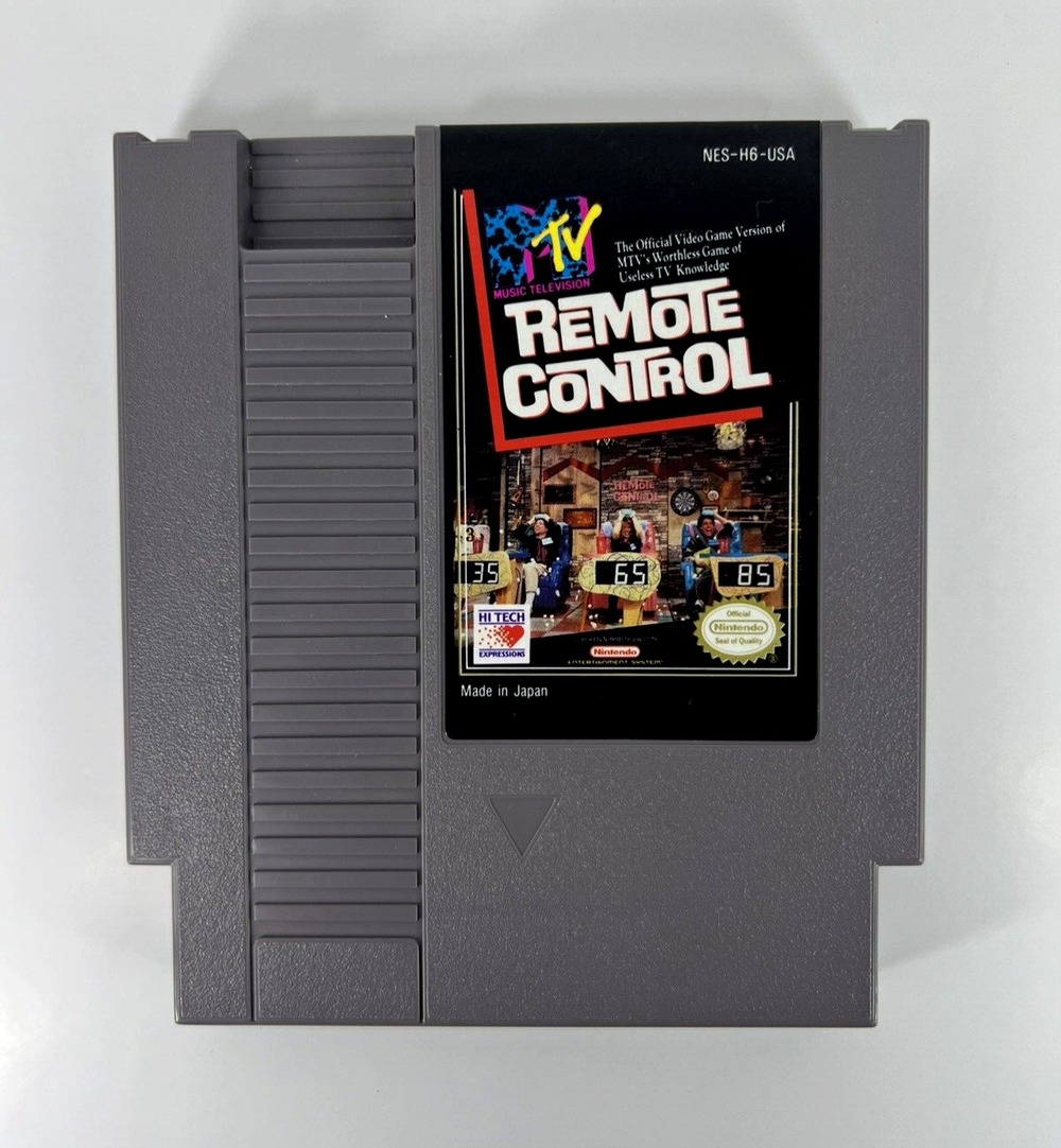 MTV Remote Control for Nintendo NES Cart, Manual and Dust Cover Clean and Tested